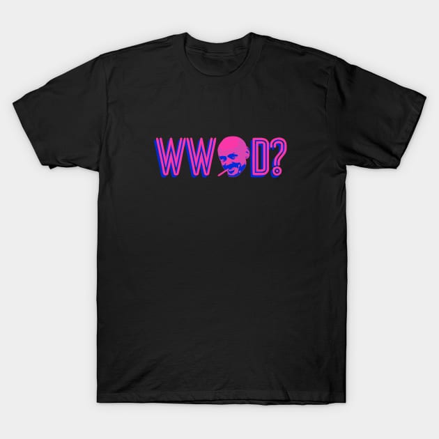 What Would Ray Do? Lit Neon Edition T-Shirt by LordNeckbeard